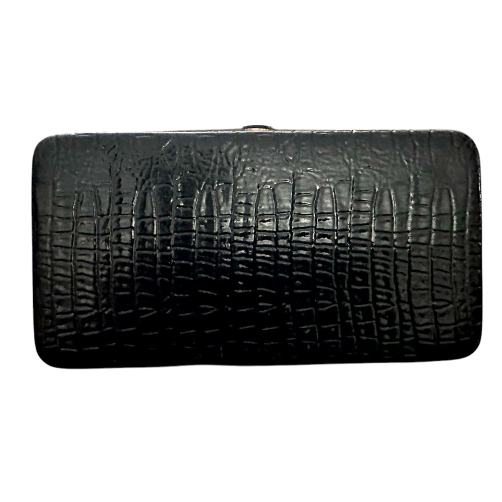 Chicastic Faux Snakeskin Leather Flat Hard Case Clutch Wallet